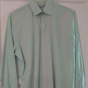 Van Heusen Fitted Mint Green Long Sleeve Button Down Neck 16 - 34/35